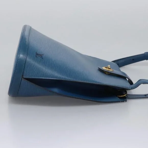 Authentic LOUIS VUITTON Epi Cluny Shoulder Bag Blue M52255 LV